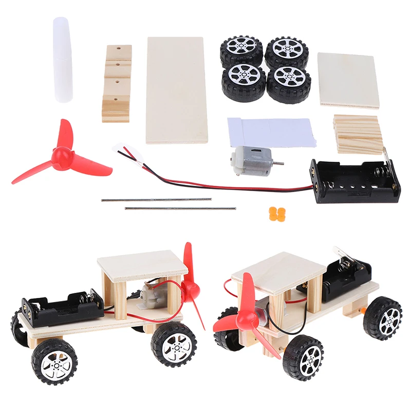 Educational Mini Model Early Learning Toy for Children Kids Funny DIY Electric Wind Car Assembled Puzzles Scientific Experiment | Игрушки и