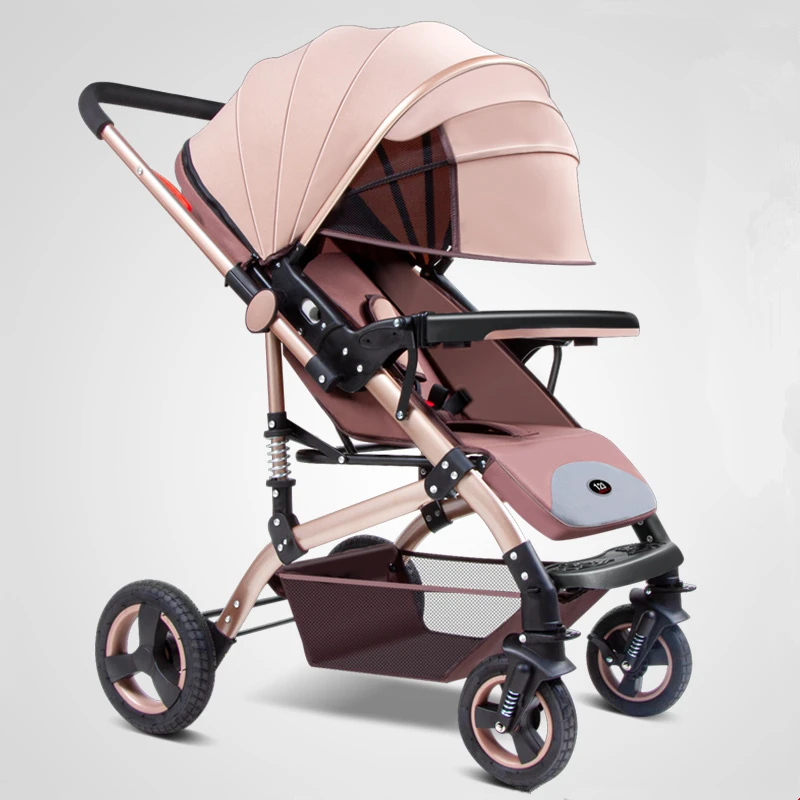 Регулируемая Роскошная детская коляска 3 в 1 переносная высокий пейзаж
