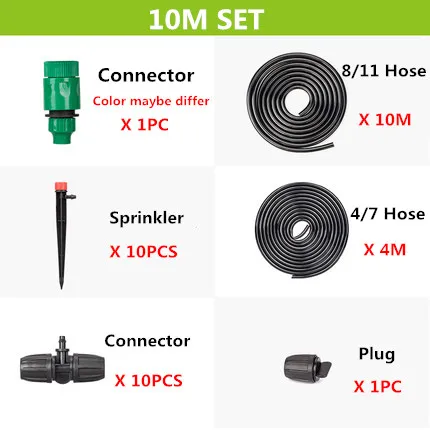 360 градусный разбрызгиватель микро система полива сада наборы для теплиц