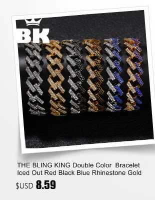 2 ряда Кристалл Iced Out Мужчины Леди Bling теннис прекрасный браслет в стиле хип-хоп " панк браслет