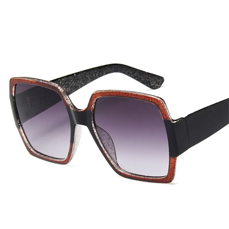 Трендовые женские солнцезащитные очки в большой оправе модные красочные