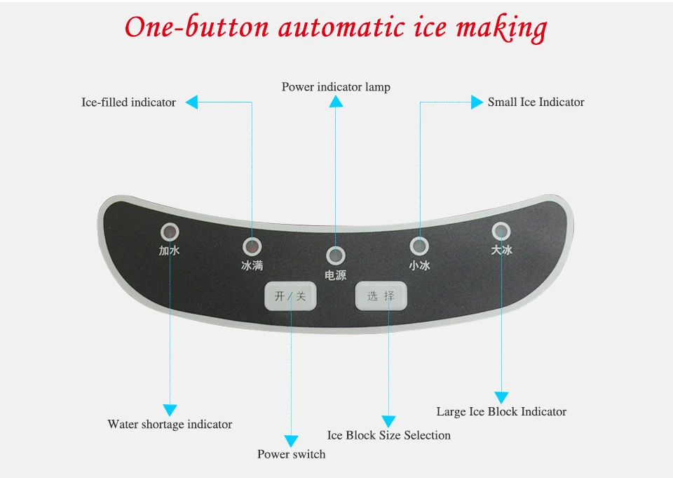 XEOLEO Mini Ice machine Electric Bullet cylindrical Ice Maker 12kg/24h Automatic Household Ice Making Machine For Milk Tea Shop