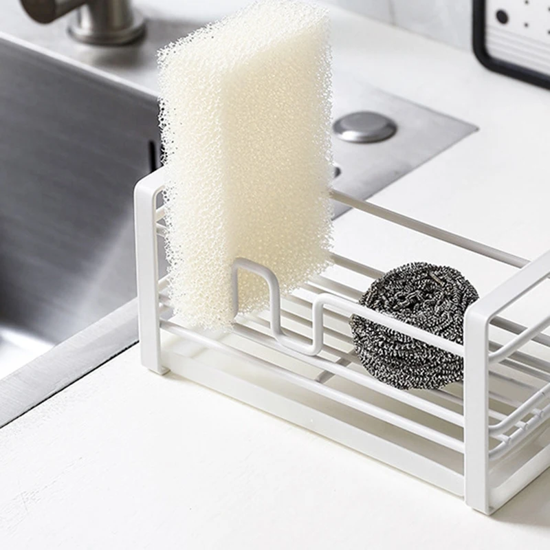 Металлическая губка полка для хранения кухонная раковина счетчик чистящая