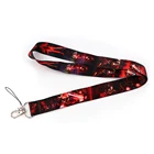 J3133 брелок с черным клевером на шею, ремешки для ключей, держатель для ID-карты, веревка с петлей, брелок для ключей, подарки