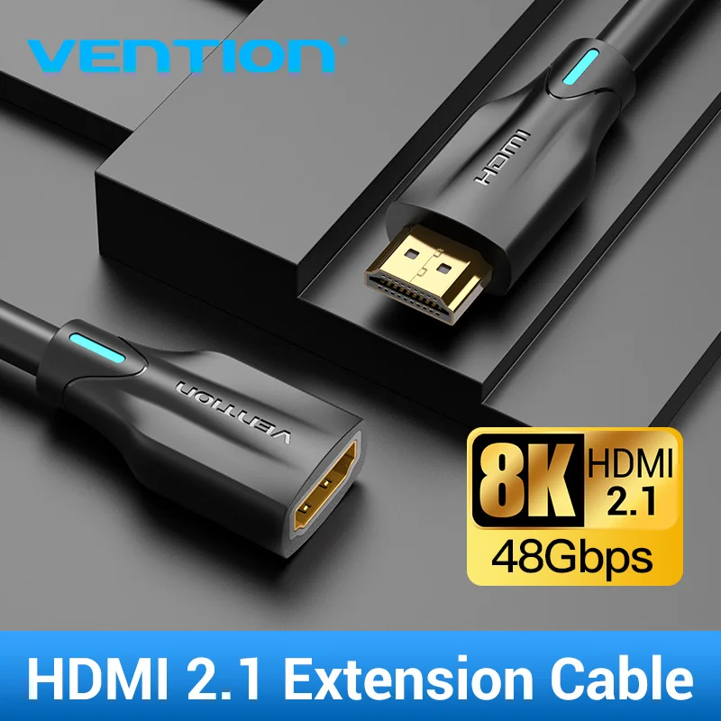 

Vention HDMI 2.1 Extension Cable 8K 48Gbps HDMI Male to Female Cable for HDTV Nintend Switch PS4/3 HDMI Extender 2 HDMI Extender