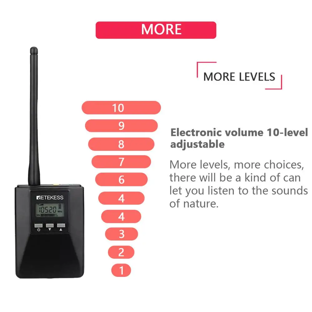 Портативный FM передатчик Retekess TR506 для церкви экскурсоводства одновременный