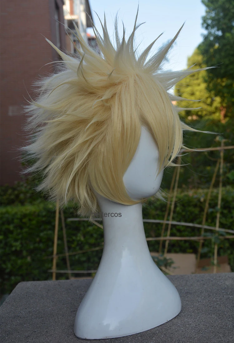 Парик для косплея My Boku no Hero моя Академия Bakugou Katsuki Bakugo короткие льняные светлые