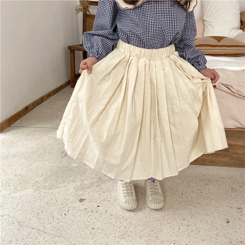 Весна 2020 юбка для девочек одежда маленьких корейские Детские Юбки