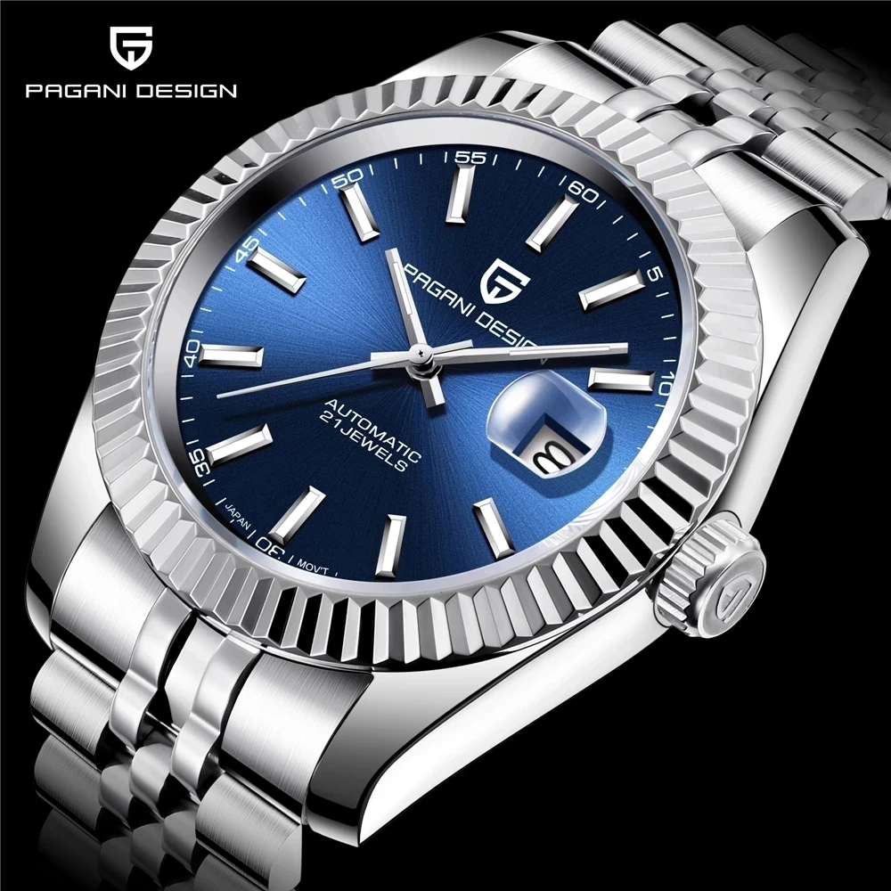 PAGANI DESIGN Men Mechanical Watch Top Brand Luxury Automatic Watch Sport Stainless Steel Waterproof Watch Men relogio masculino
