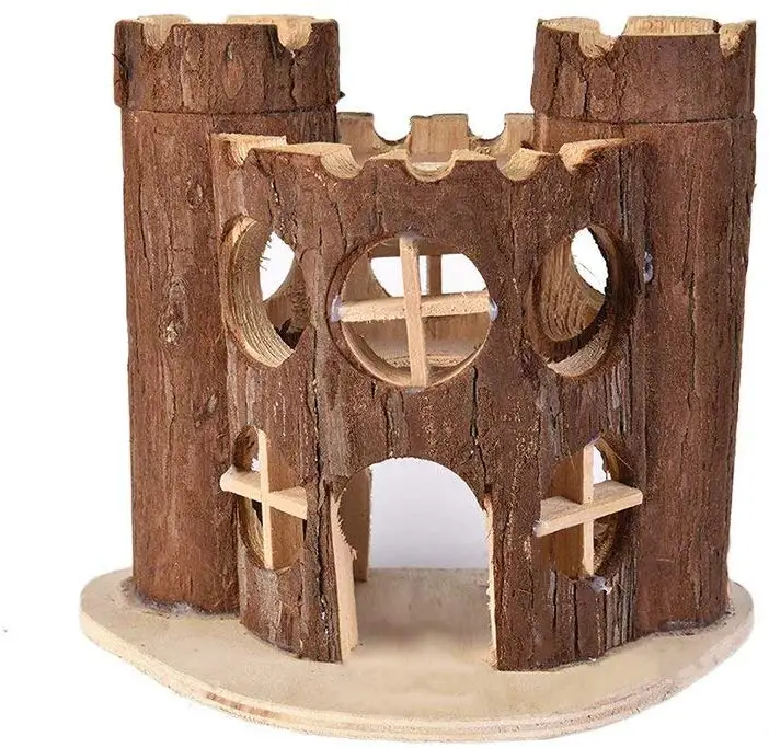 Деревянный домик для хомяка маленькая хижина крысиных мышей гэрбильная клетка