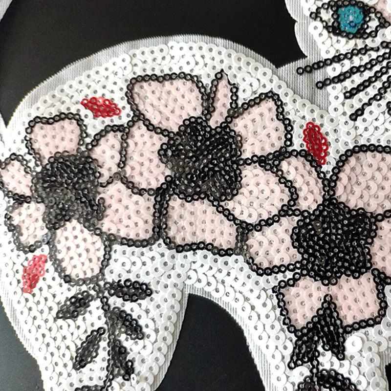 24 см наклейки сделай сам в виде кота цветка пайетки для одежды большой Байкерский