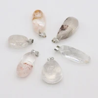 natural irregular stone pendants polished crystal stone necklace accessories for jewelry making bracelet quartz charms