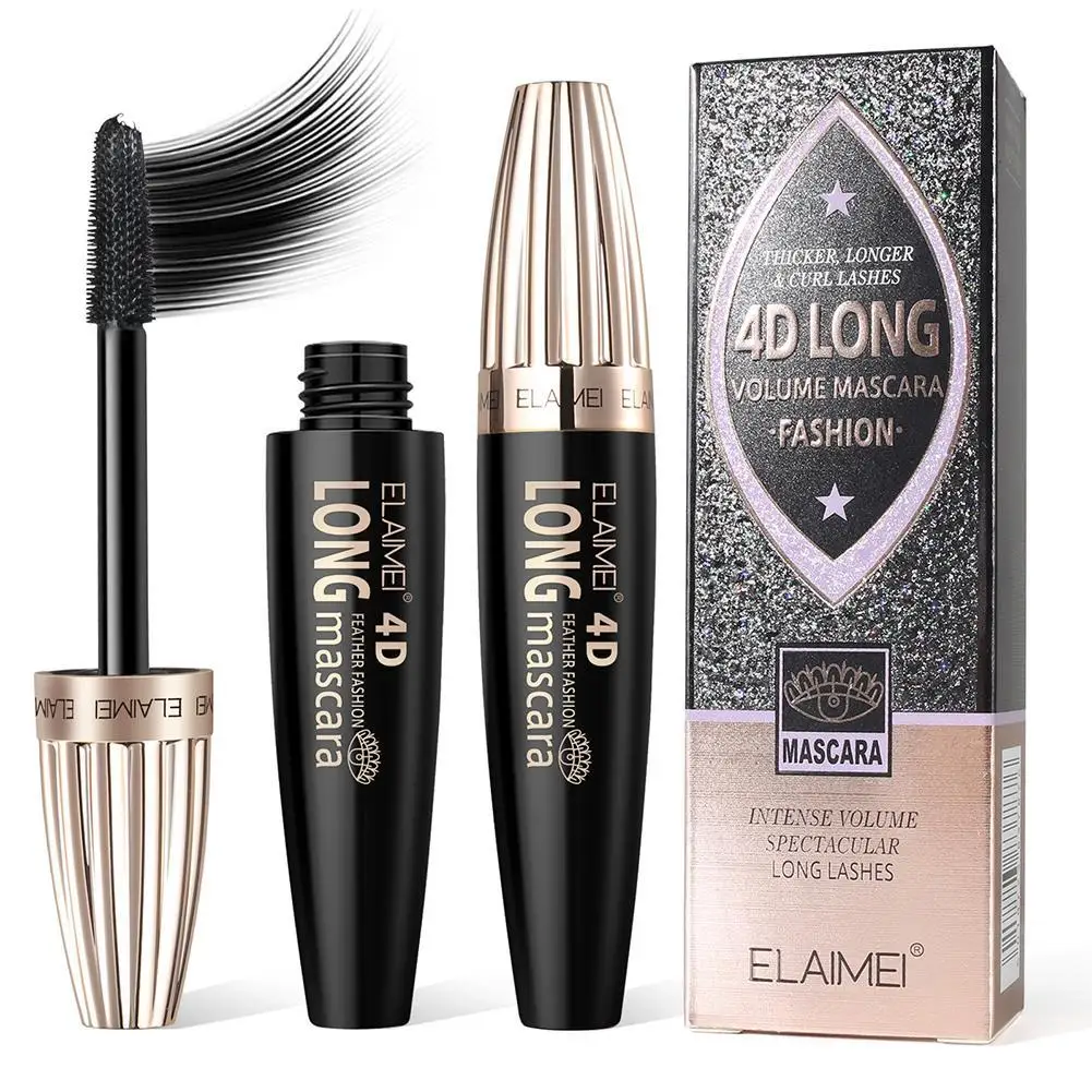 

4D Waterproof Mascara Thick Mascara Curls Long Waterproof Lash Long Blooming Long-Lasting Mascara No Extension I1W5