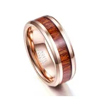 8 мм вольфрамовое Карбидное кольцо Гавайское дерево Koa инкрустация вольфрамового кольца вольфрамовое кольцо скошенное обручальное мужское кольцо комфортное прилегание Размер 7-12