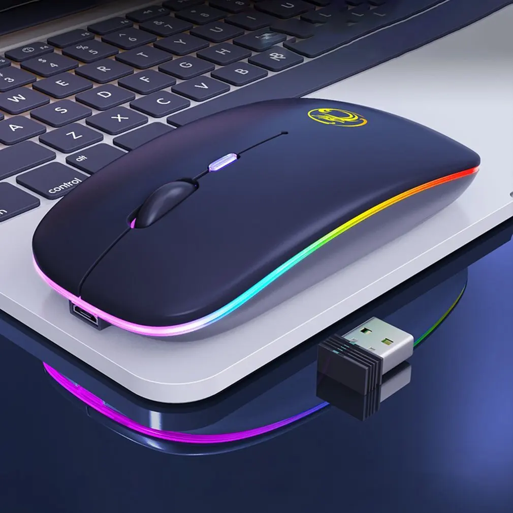 

Wireless Mouse Bluetooth RGB Rechargeable Mouse Wireless Computer Silent Mause LED Backlit Ergonomic Gaming Mouse For Laptop PC