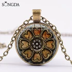 Ожерелье-цепочка Аватара фильма Последний Воздушный Бандер, винтажный символ Пай шоу лотоса, стеклянный кабошон, ожерелье ручной работы, аниме ювелирные изделия