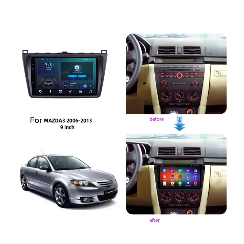 Автомагнитола на Android 10 0 мультимедийный плеер с GPS Wi-Fi Carplay стерео для Mazda 3 2004 2005