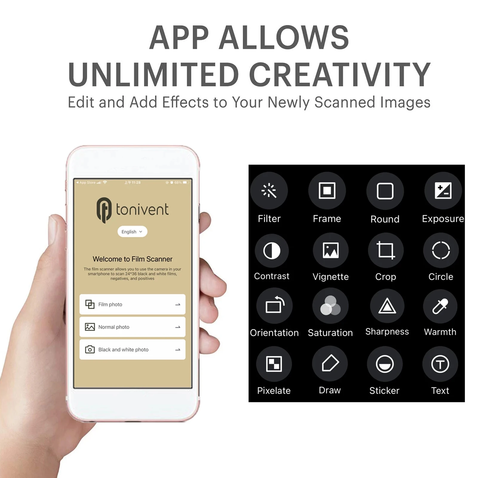 Сканер мобильных пленок и слайдов для 35 негативов светодиодный Ной подсветкой