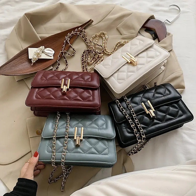 

2020 женская сумка, кожаные сумки-мессенджеры с клапаном, женская сумка через плечо, женская сумка на цепочке, сумка на плечо, высококачествен...