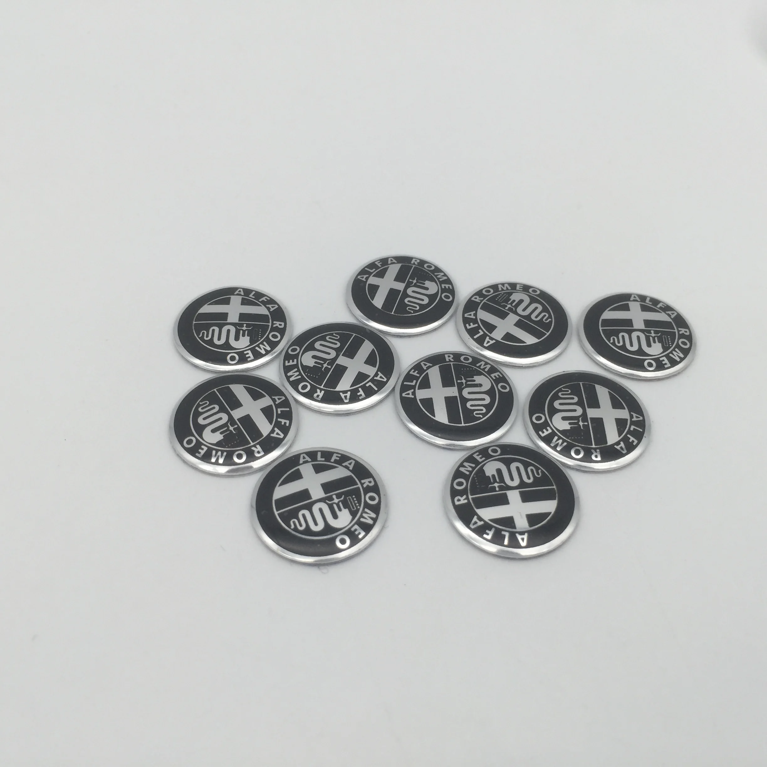 10pcs 14mm ALFA ROMEO Car Remote Key Fob Emblem Badge Radio button Sticker for Mito 147 156 159 166 Giulietta Spider GT | Автомобили и