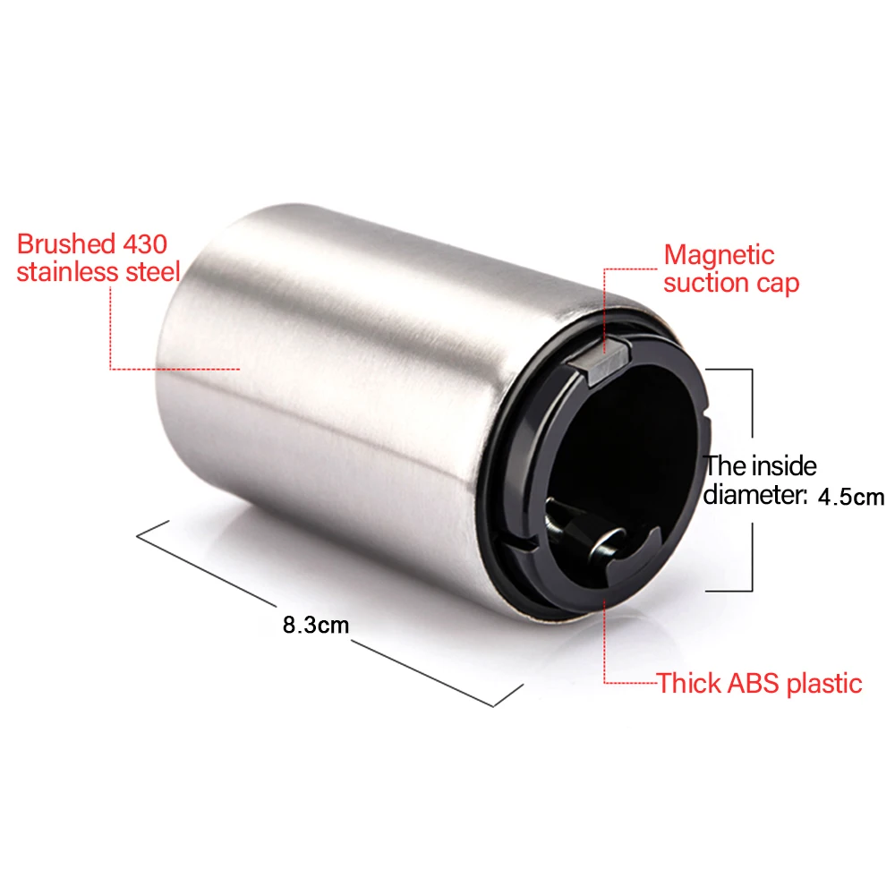 

Magnetic Automatic Beer Bottle Opener Stainless Steel Wine Opener Portable Bar Tools Kitchen Gadgets Bar Supplies Fast Delivery