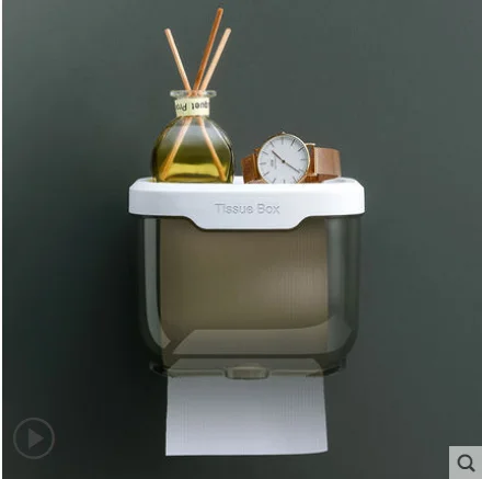 

Настенный портативный держатель для туалетной бумаги, утолщенная коробка, полка, держатель для туалетной бумаги в помещении, Товары для ван...