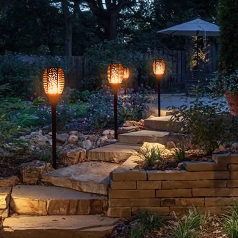 

LED Solar Flame Lights Outdoor IP65 Waterproof Solar Light Flickering Flame Torches Lamp for Courtyard Garden Solar Lamp