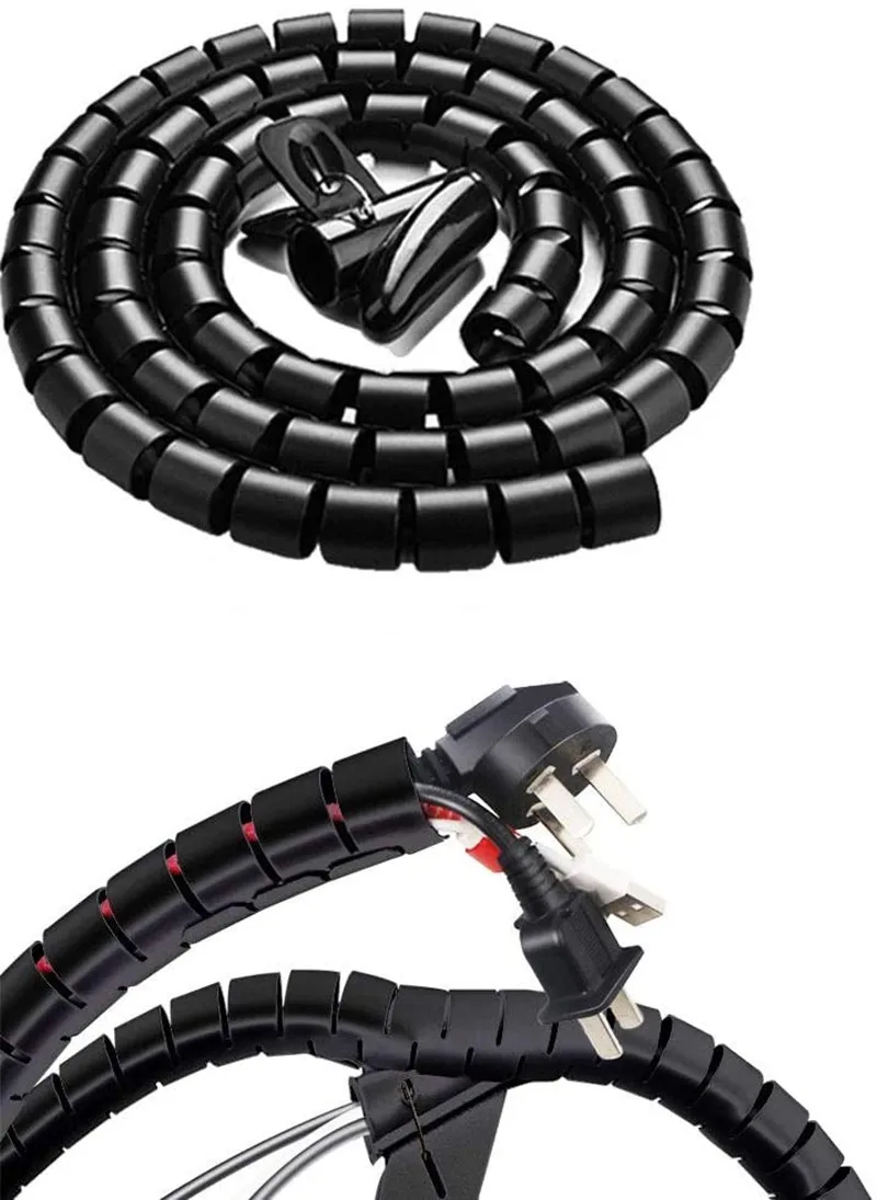 32 мм диаметр держатель кабеля Органайзер Диаметр Гибкая спиральная трубка