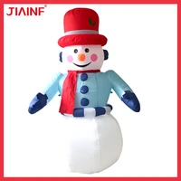 new christmas decorations blue clothes xmas snowman with led lights winter outdoor party inflatable toys for family gathering