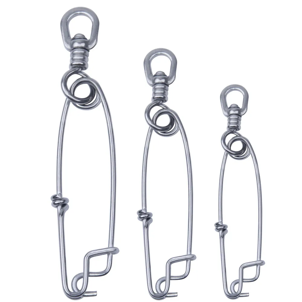 

5/20Pcs Longline fishing snap clips 400/1100LB Stainless steel Tuna Jig trotline clips Fishing Swivels Fishing Connector tackle