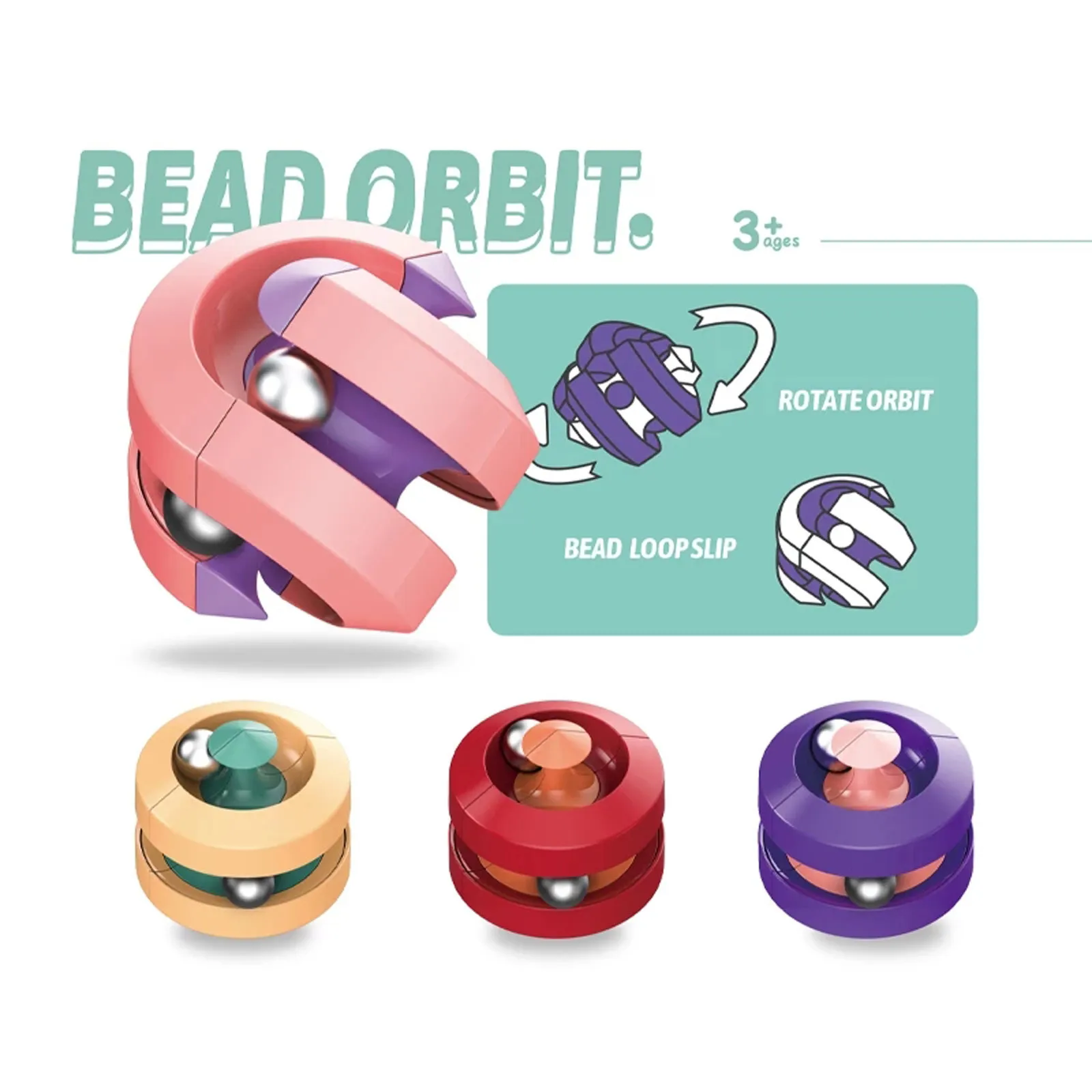 

Orbit Rotation Autism Spinner Hand Finger Toys Fidget Magic Beans Toys Stress Reliever Magic Beans Rotating Decompression Toy