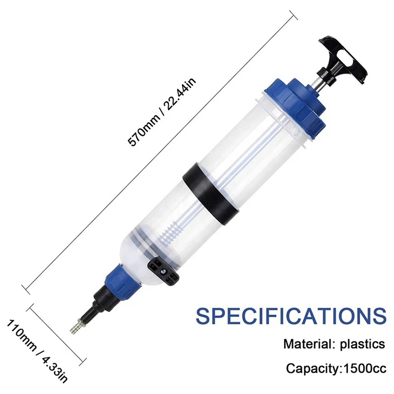 

1500CC Car Brake Fluid Oil Replacement Tool Oil Extractor Pump Filling Bottle Transfer Car Fuel Pump