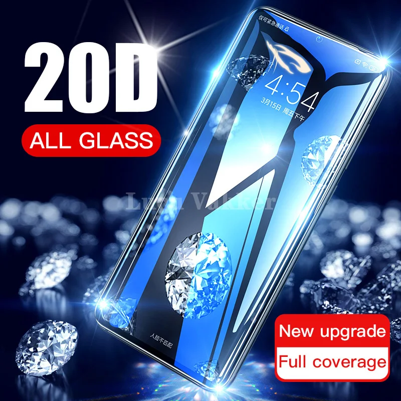 Изогнутое закаленное стекло 20D для Xiaomi Redmi Note 6 7 8 Pro Защита экрана 8A 7A K20 защитная