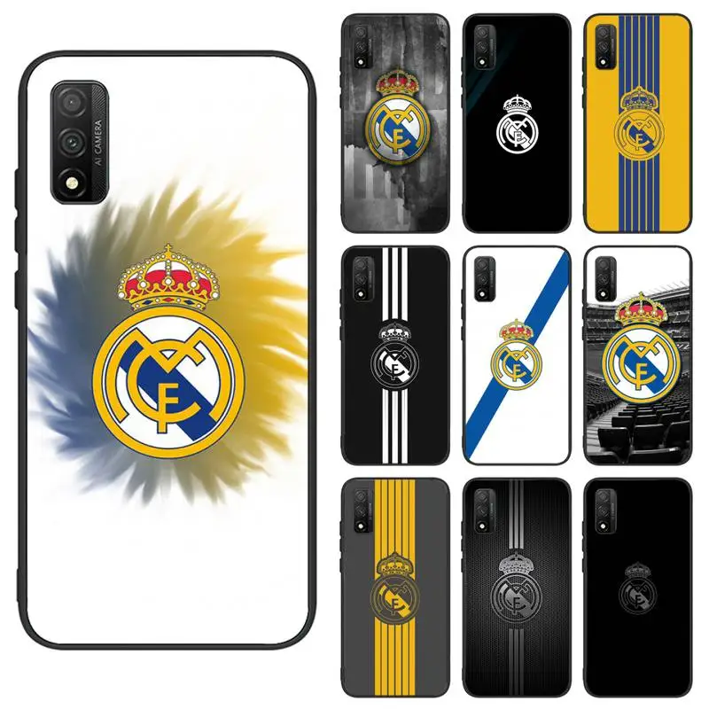 

Cover Real Madrid Club GreyGold Phone Case For Samsung S6 S7 Edge S8 S9 S105G lite2019 S20 S 21 Plus Cover Fundas Coque
