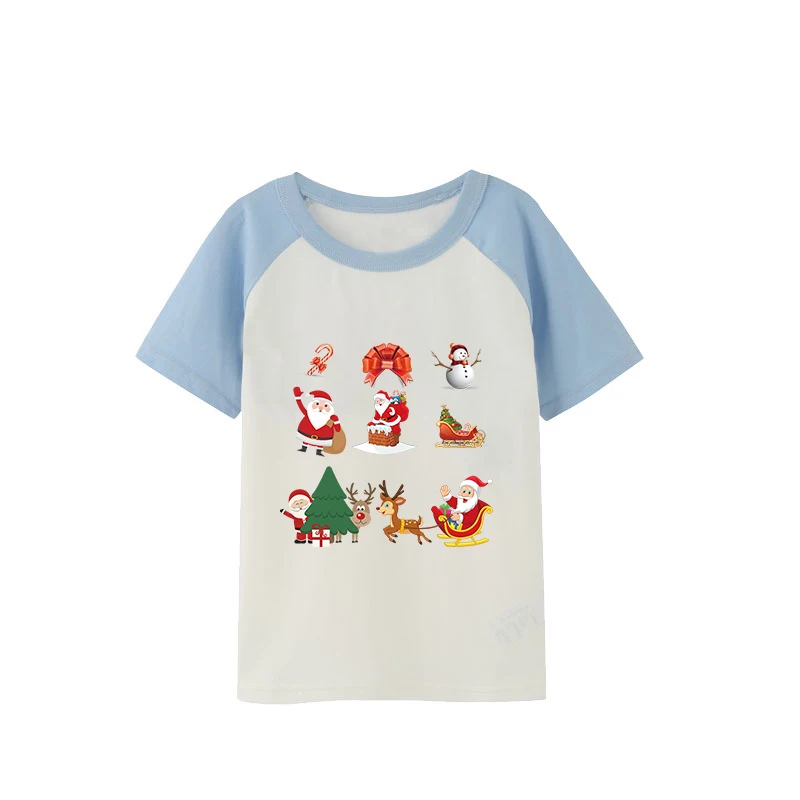 Santa Claus Snowman Patches Set Iron On Applique For Kids Clothing Heat Transfer Stickers Deer Christmas Holiday Trees Parches | Дом и сад