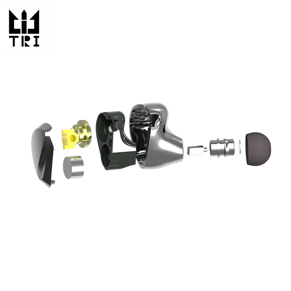 

TRI I3 plane magnetic + 8mm composite power driver + balanced armature driver hybrid ear earphones HIFI DJ metal earphones