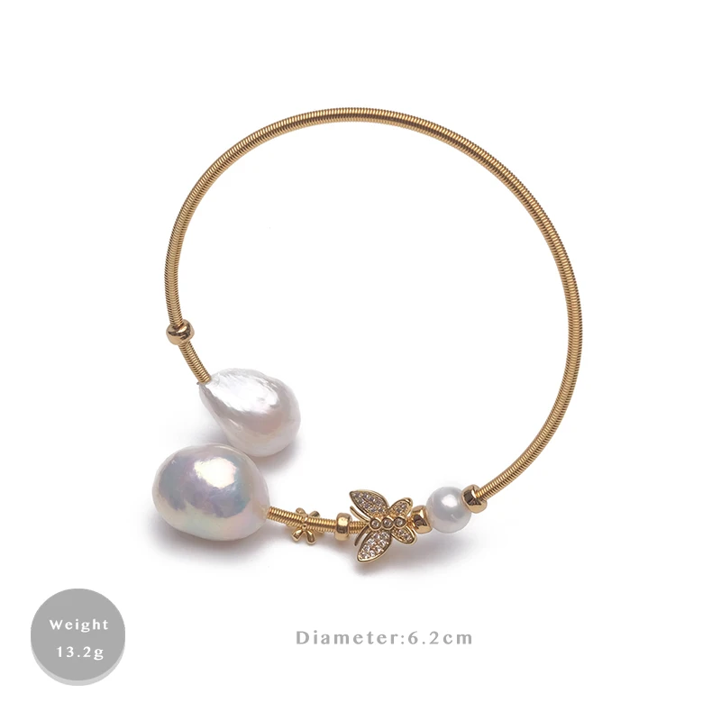 

Amorita Fashion butterfly design exquisite natural pearl bangle