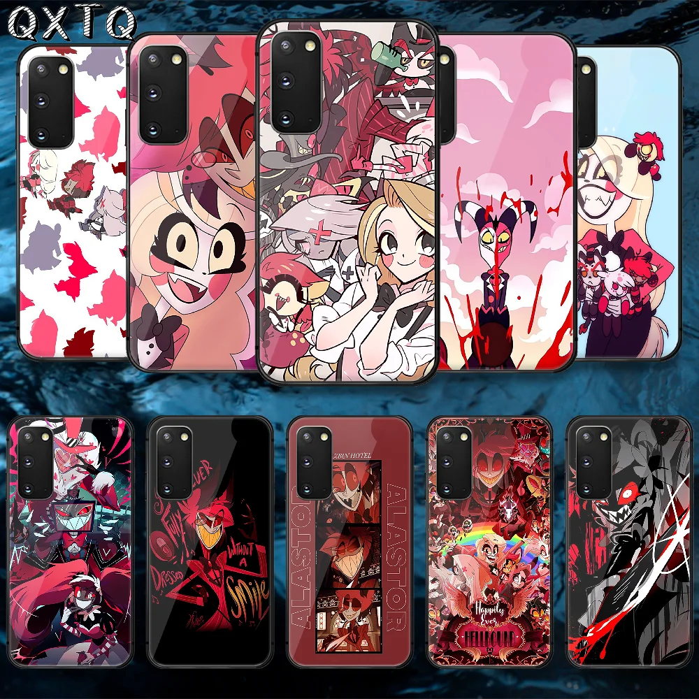 

Hazbin Cartoon Hotels Alastor Tempered Glass Phone Case Cover For Samsung Galaxy Note S 9 10 20 21 E Plus Ultra M 31 51 FE Black