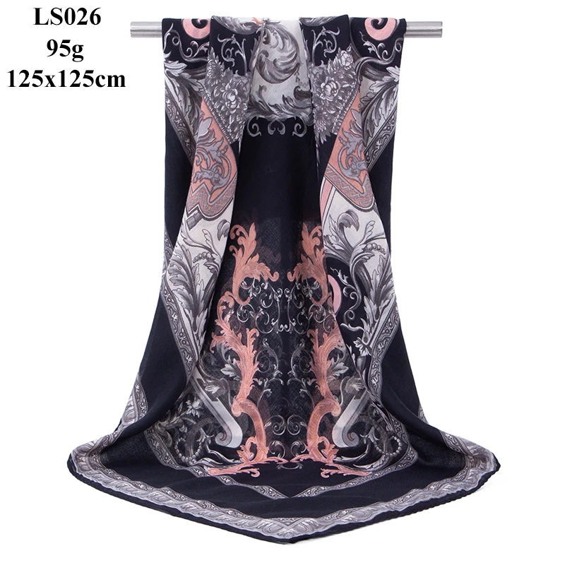 LS026 women scarf Портной Смит большой квадратный размер шарф женский модный дизайнерский большой размер шейный шарф осень зима хиджаб шаль шарфы для женщин - Цвет: LS026 women scarf