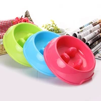 useful anti choke pet dog feeding bowls plastic snail shape slow down eating food prevent obesity healthy diet dog accessories