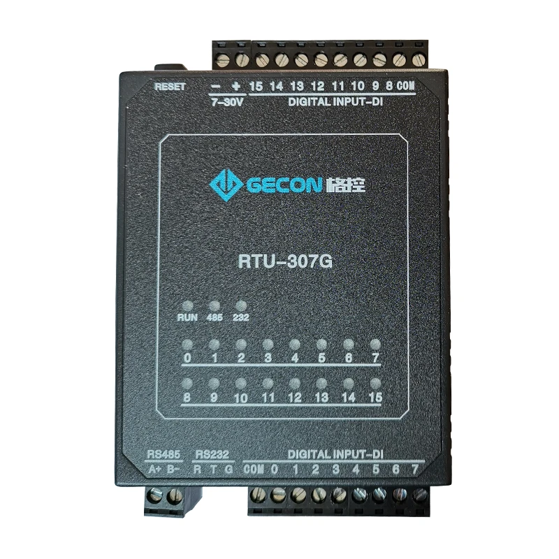 

RTU-307G 16-channel DI digital switch input Button state information collection Upload to upper computer via RS485