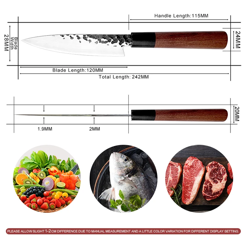 Grandsharp 4 5 дюймов кухонные ножи шеф-повара высокоуглеродистые стандартные для