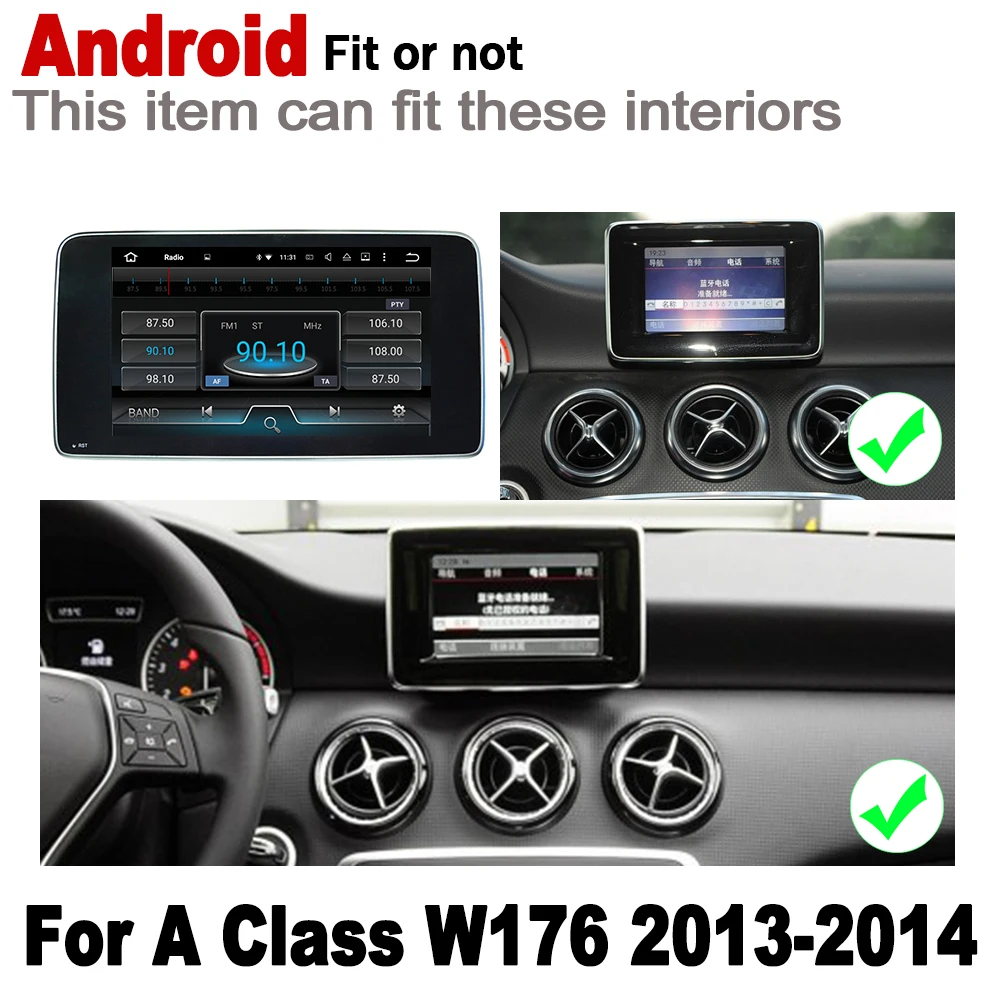 Автомобильный мультимедийный плеер Android стерео GPS Navi карта для Mercedes Benz A Class W176 2013 ~