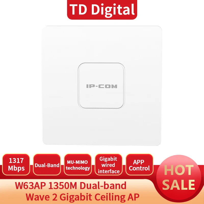 IP COM W64AP 11ac 1350M Wave 2 внутреннее потолочное крепление беспроводная точка доступа