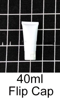 40ml-Flip Cap 5 мл 10 мл 30 мл 50 мл 100 мл 200 мл белая пластиковая мягкая бутылка для макияжа для выдавливания крема пузырьки для шампуня емкость для лосьона 30 шт - Цвет: 40ml-Flip Cap