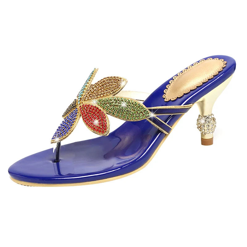 2020 г. Новые летние женские сандалии модные разноцветные со стразами и пряжкой в