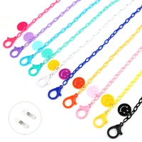 fashion smile face glasses chains acrylic cute face mask chain holder for children sunglasses lanyard kids glasses strap unisex
