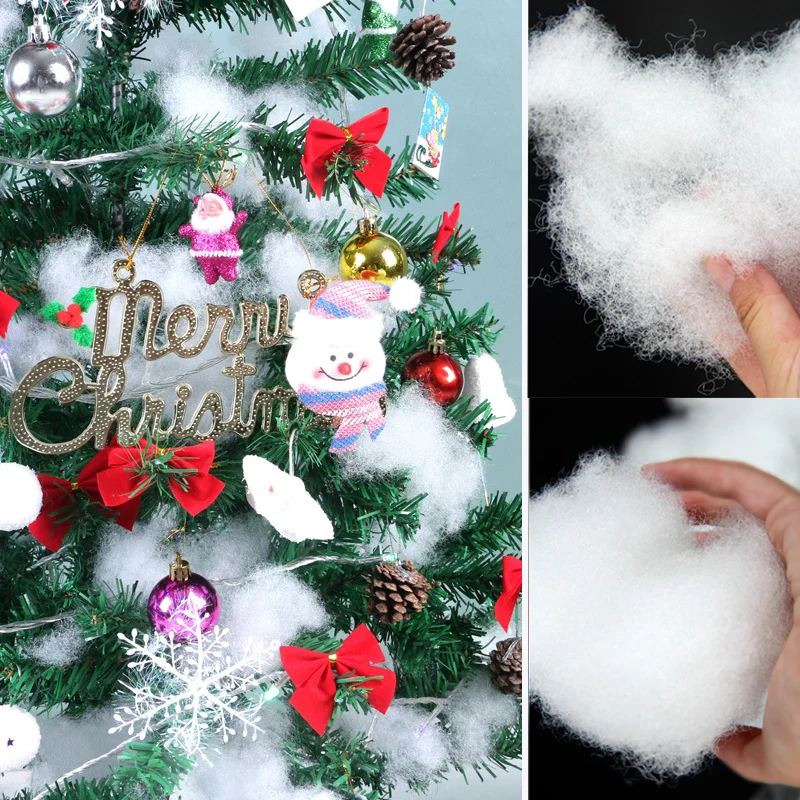 Рождество хлопок Поддельные снег реквизит Красивые Искусственные снежинки 200 г DIY зима