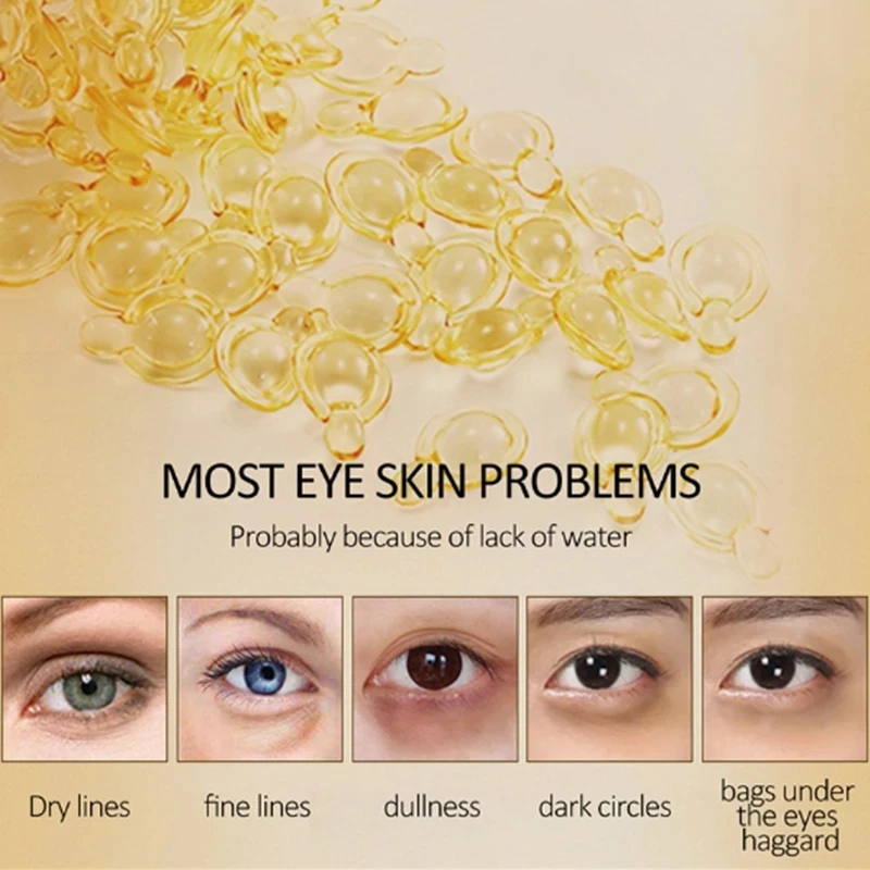 30Pcs/Bottle Eye Serum Capsules Essence Anti-Aging Bags Fine Lines Dark Circle Moisturizing Patches Skin Care |