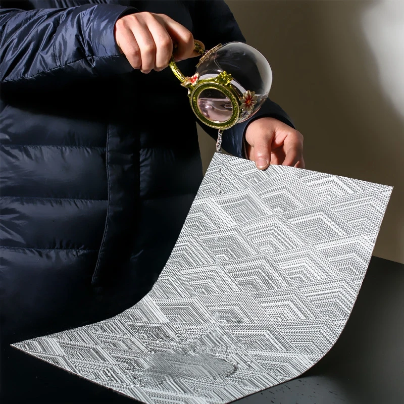 Inyahome Жаккардовые ПВХ Квадратные Коврики для стола Нескользящие термостойкие